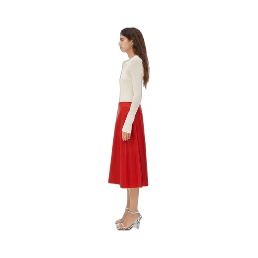 Leather Midi Skirt