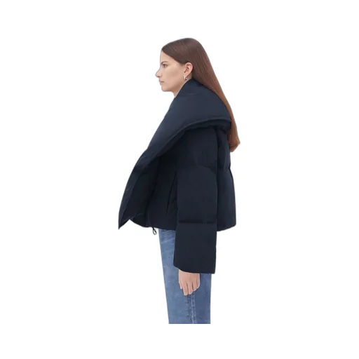 Frosted Poplin Cropped Puffer Jacket