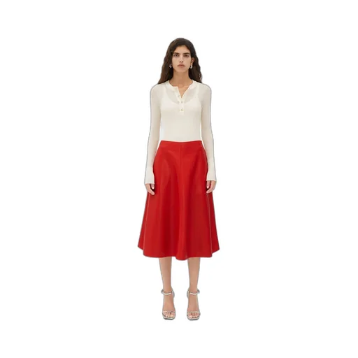 Leather Midi Skirt