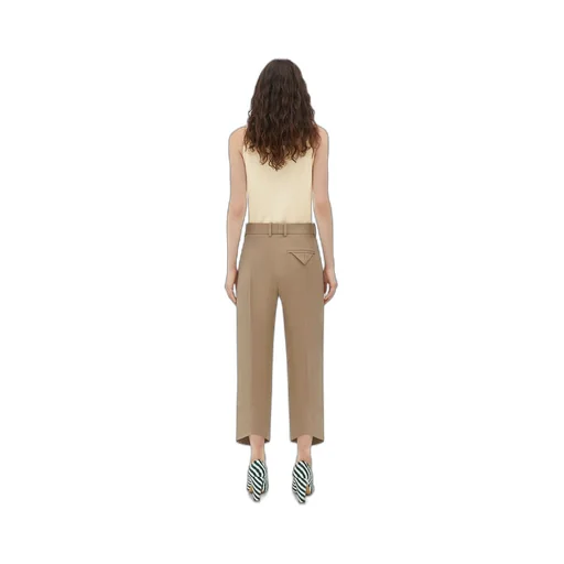 Curved Cotton Trousers
