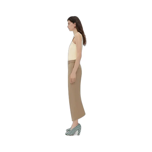 Curved Cotton Trousers