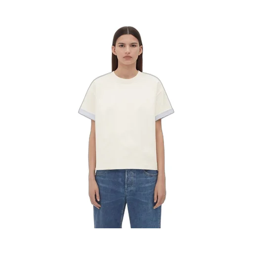 Double Layer Cotton Check T-Shirt