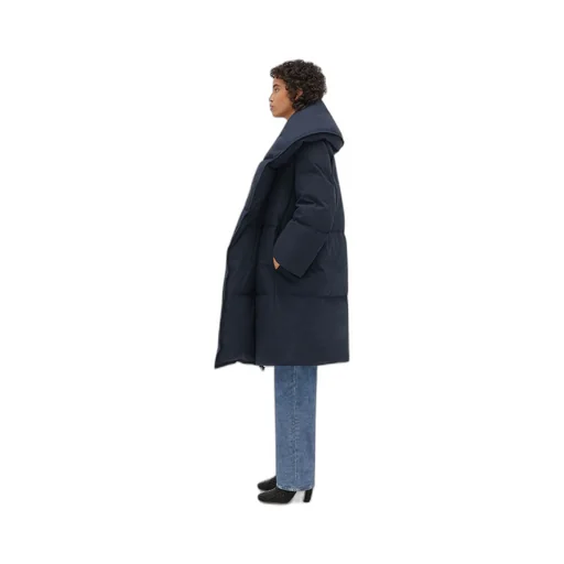 Frosted Poplin Long Puffer Jacket