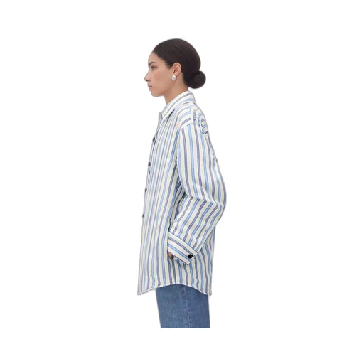Striped Silk Padded Jacket