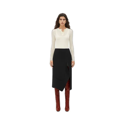 Structured Cotton Midi Skirt