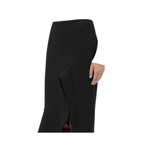 Structured Cotton Midi Skirt