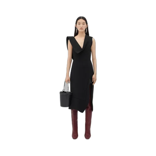Structured Cotton Midi Dress