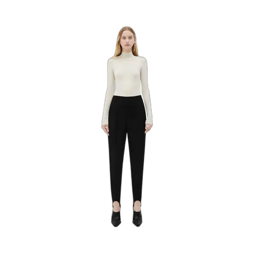 Structured Cotton Stirrup Pants
