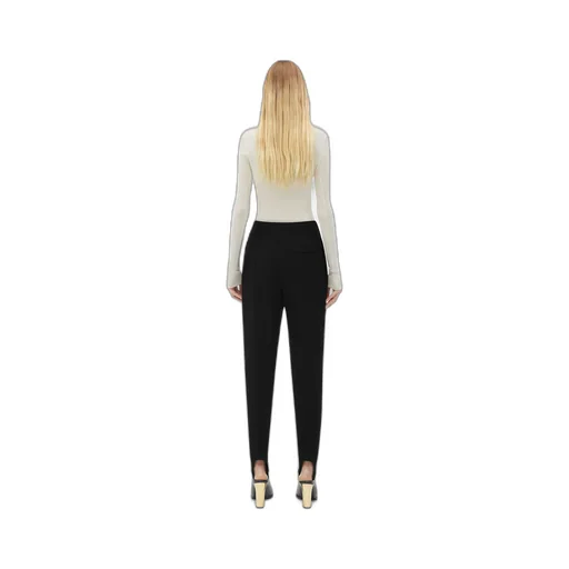 Structured Cotton Stirrup Pants
