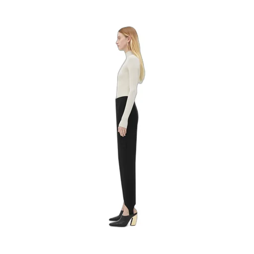 Structured Cotton Stirrup Pants