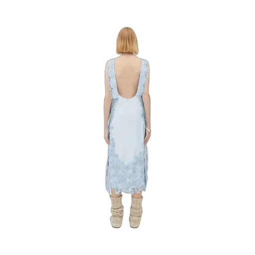 Viscose Dress With Lace Embroidery