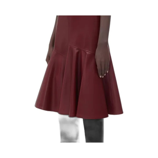Leather A-Line Skirt
