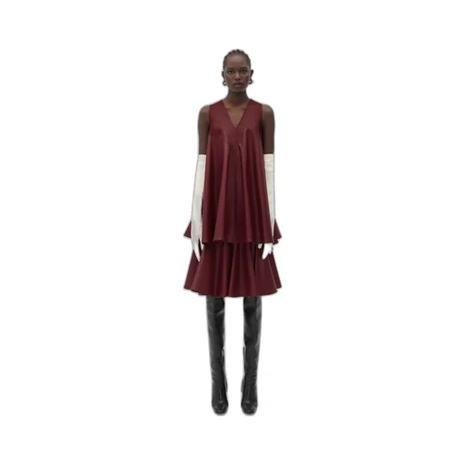 Leather A-Line Skirt