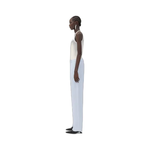Viscose Twill Straight Pants