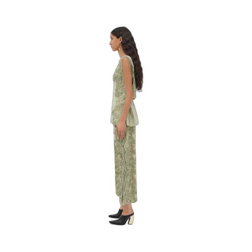 Viscose Top With Lace Embroidery