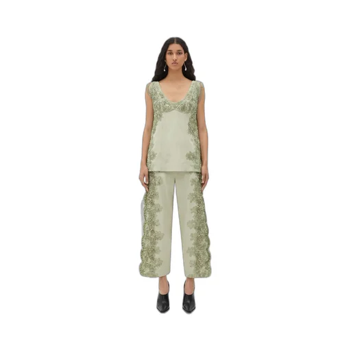 Viscose Top With Lace Embroidery