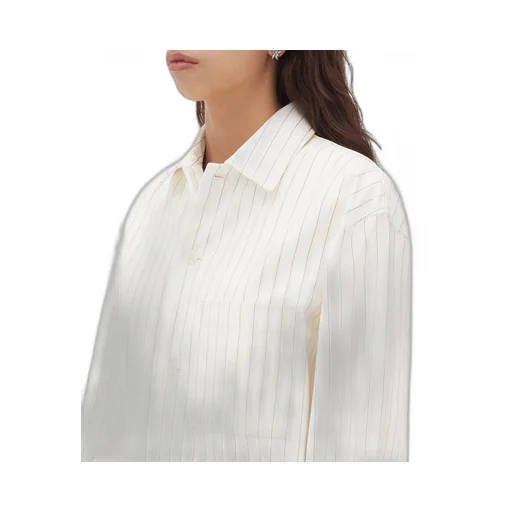Printed Leather Pinstripe Shirt