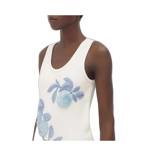 Embroidered Cotton Tank Top