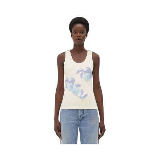 Embroidered Cotton Tank Top