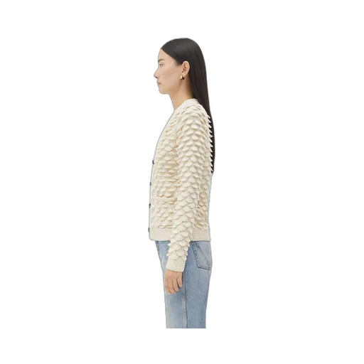 Fish Scale Wool Cardigan