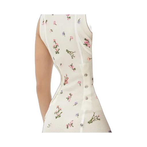 Wool Flowers Long Dress