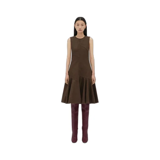 Wool Flannel Midi Dress