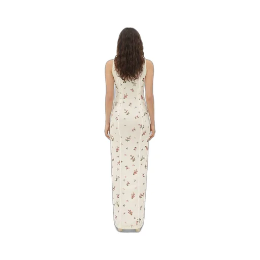 Wool Flowers Long Dress