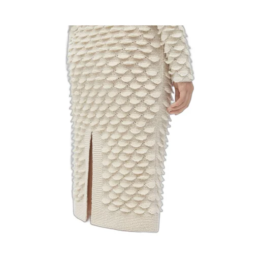 Fish Scale Wool Midi Skirt