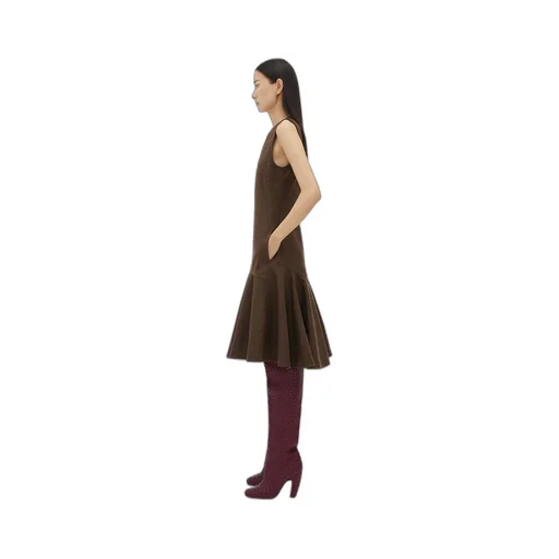 Wool Flannel Midi Dress