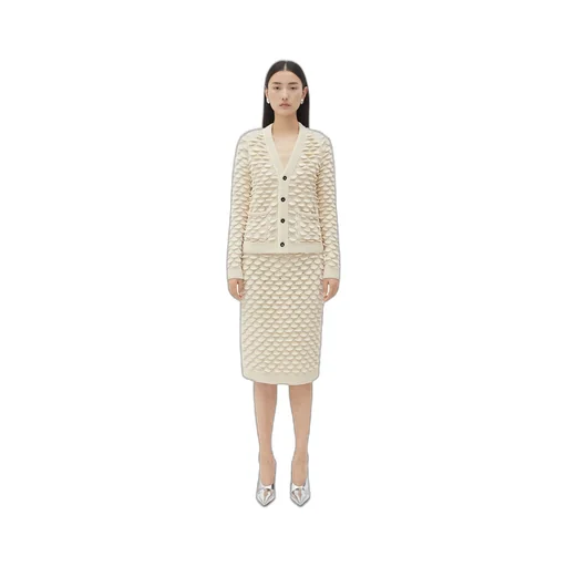 Fish Scale Wool Cardigan