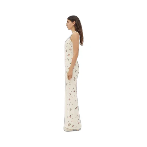 Wool Flowers Long Dress