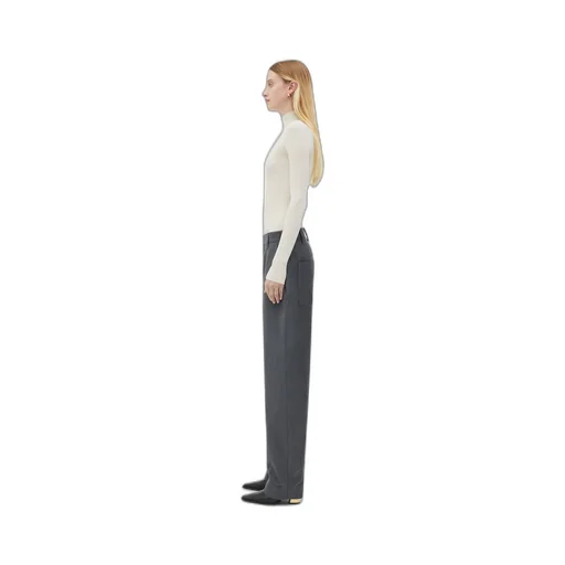 Bonded Wool And Cotton Tapered Pants