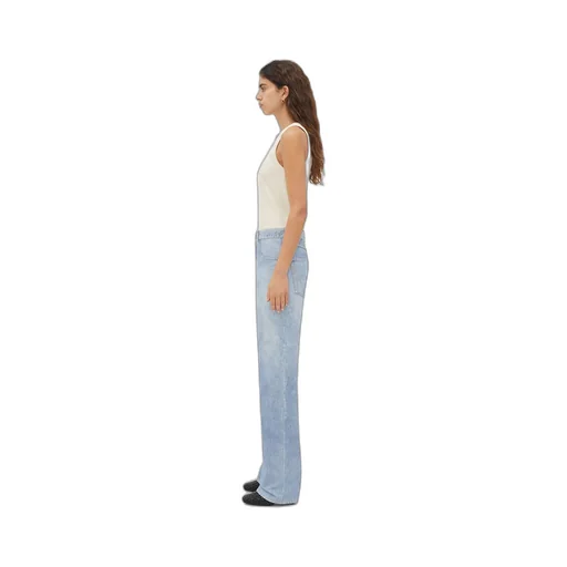 Printed Leather Boyfriend Denim
