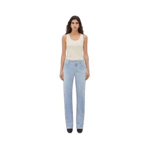Printed Leather Boyfriend Denim