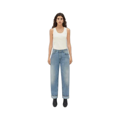 Vintage Medium Indigo Turned Up Denim
