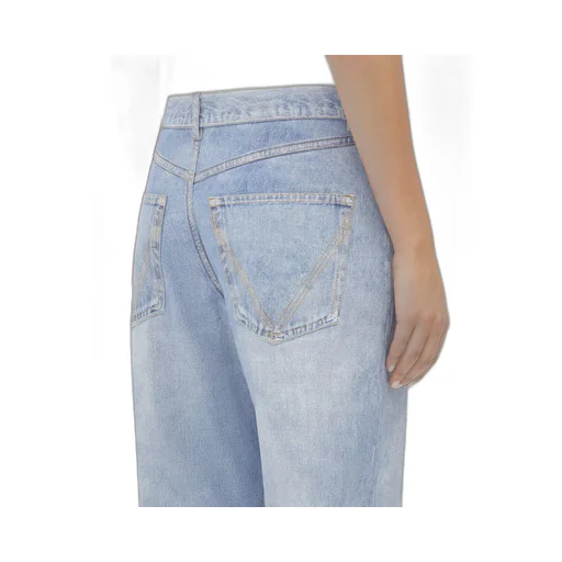Printed Leather Boyfriend Denim