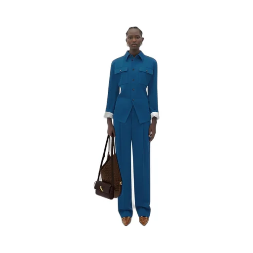 Wool Gabardine Shirt Jacket