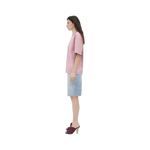 Printed Leather Relaxed Jersey T-Shirt