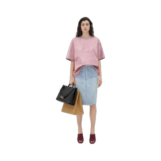 Printed Leather Relaxed Jersey T-Shirt