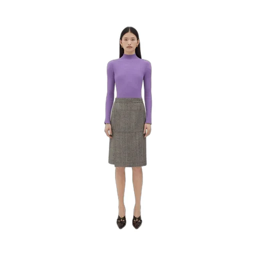 Wrapped Viscose And Silk Midi Skirt