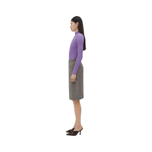 Wrapped Viscose And Silk Midi Skirt