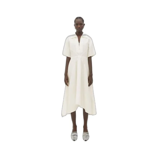 Viscose And Linen Midi Dress