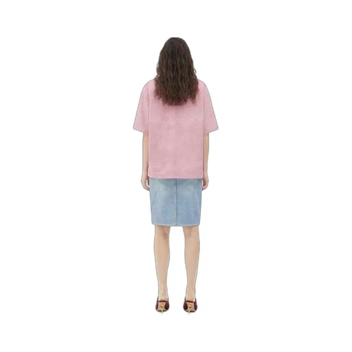Printed Leather Relaxed Jersey T-Shirt