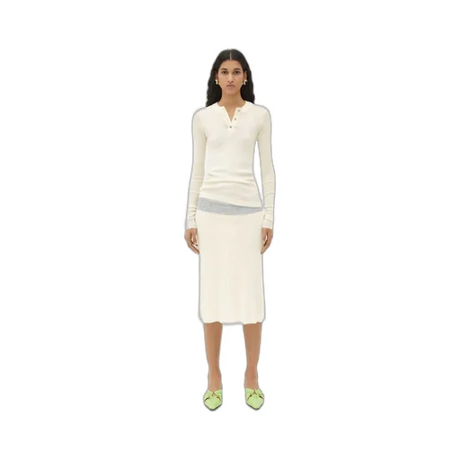 Light Wool Midi Skirt