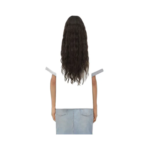 Double Layer Striped Cotton T-Shirt
