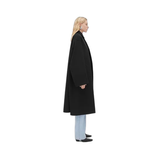 Oversized Fit Cotton Twill Coat