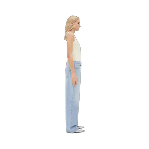 Wide Leg Light-Bleached Denim