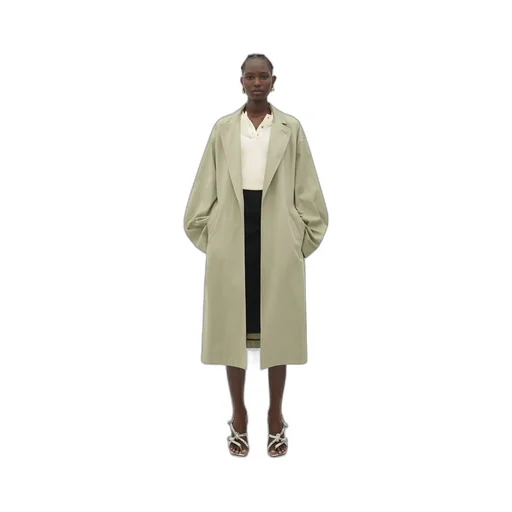 Oversized Fit Cotton Twill Coat