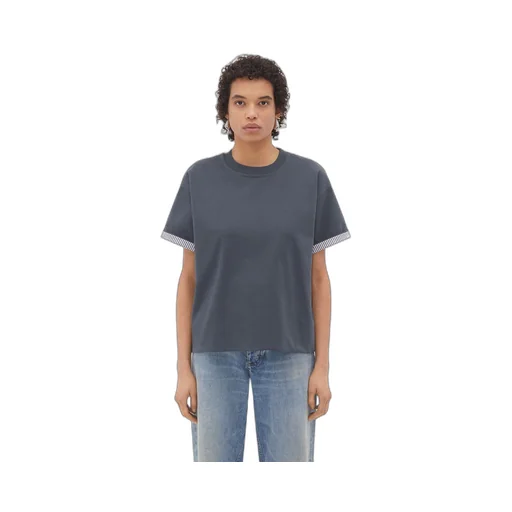Double Layer Striped Cotton T-Shirt