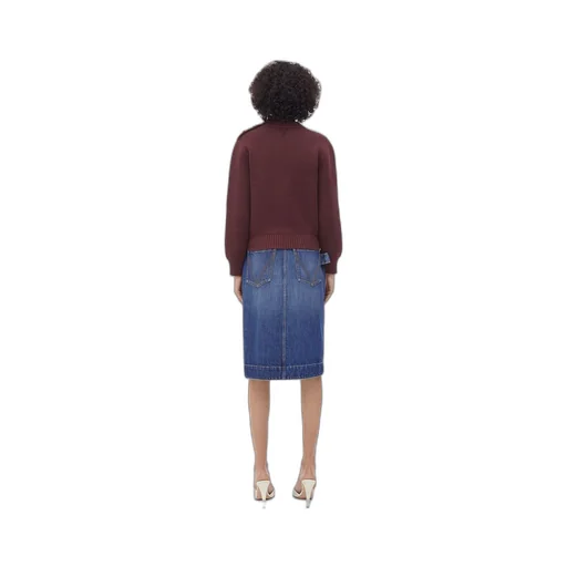 Wool Jumper With Metal Knot Buttons
